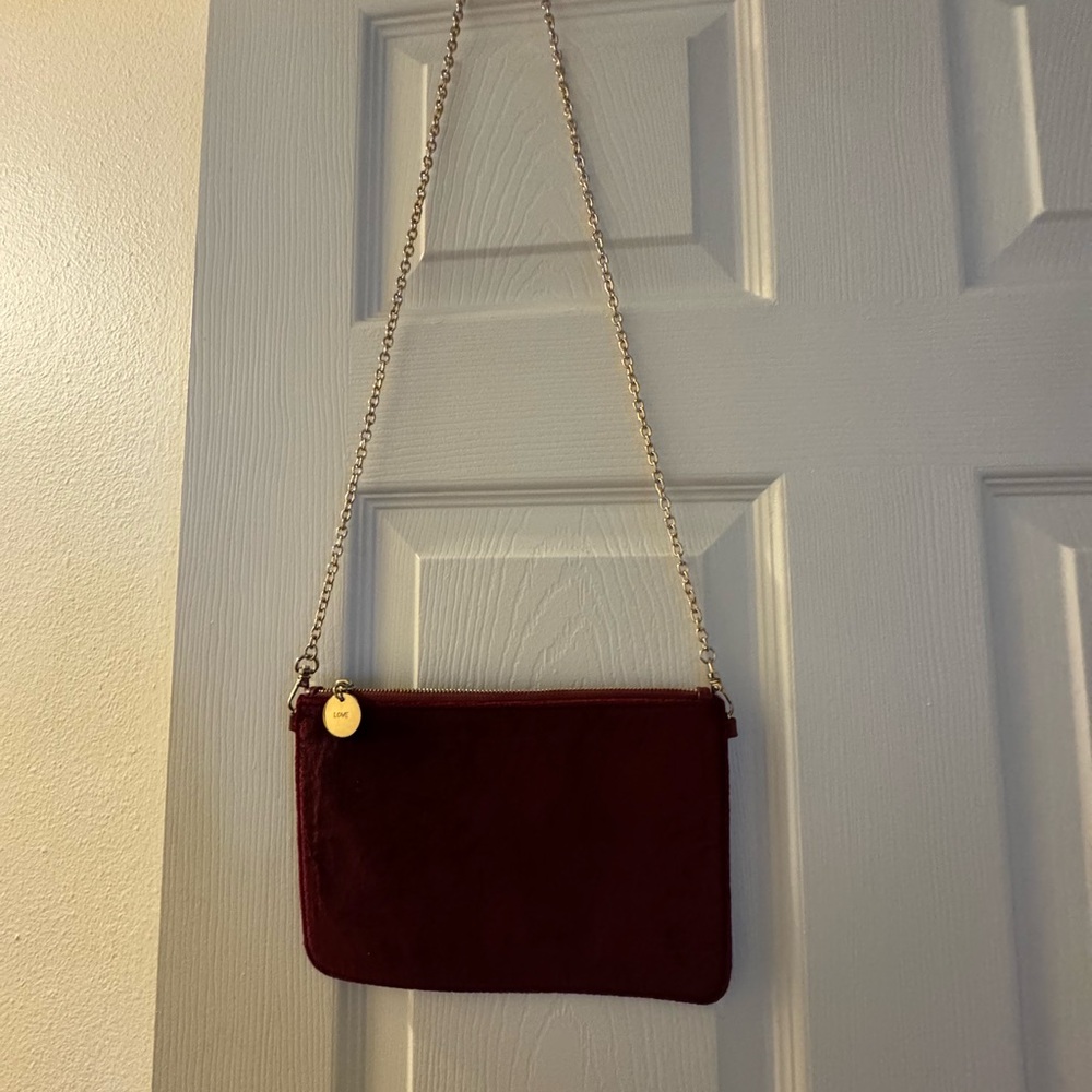 Elegant Burgundy Chain Shoulder Bag